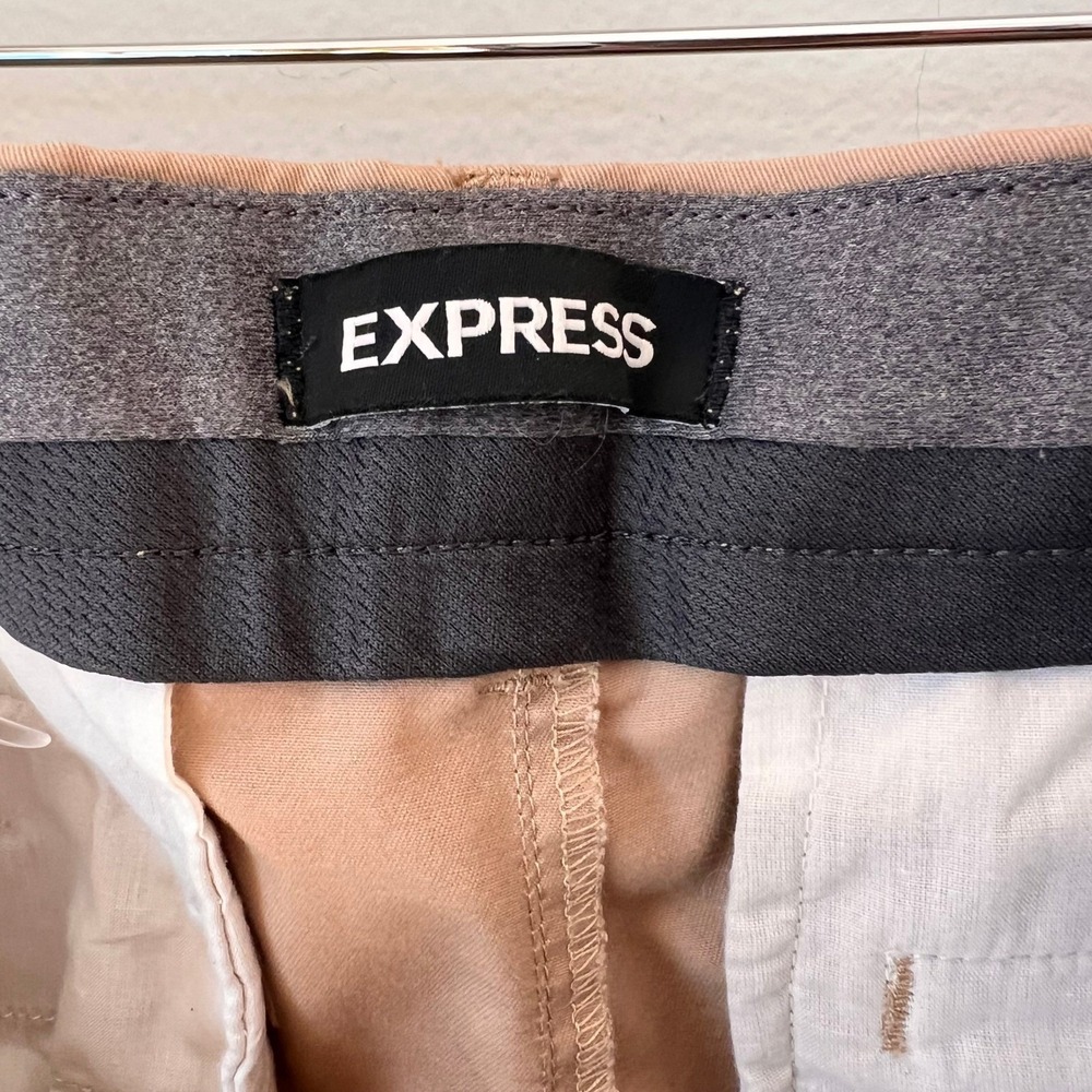 EXPRESS Mens Slim Hyper Stretch‎ Chino Pants Tan Khaki Size 30x30 - Picture 4 of 4
